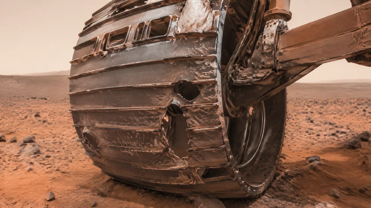 This is what 14 years of driving across Mars does to a rover’s wheels
