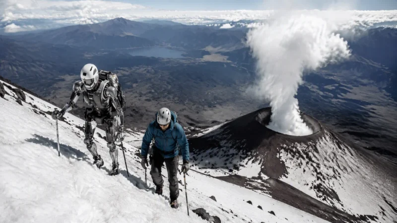 A humanoid robot just climbed a 20,341-foot volcano, and Everest is next